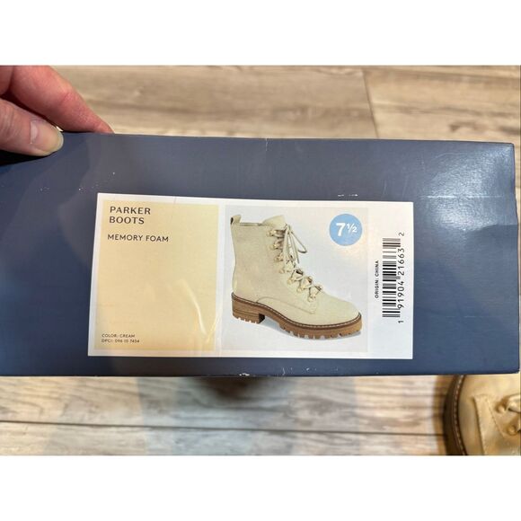 Universal Thread Cream Parker Combat Boots Size 7 1/2 - Picture 11 of 13